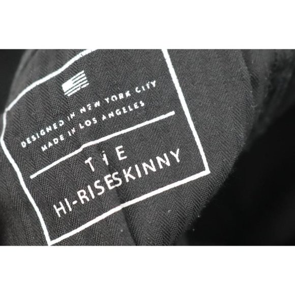 Ayr Jeans Womens 27 High Rise Skinny Jet Black Denim stretch pockets - Picture 12 of 12